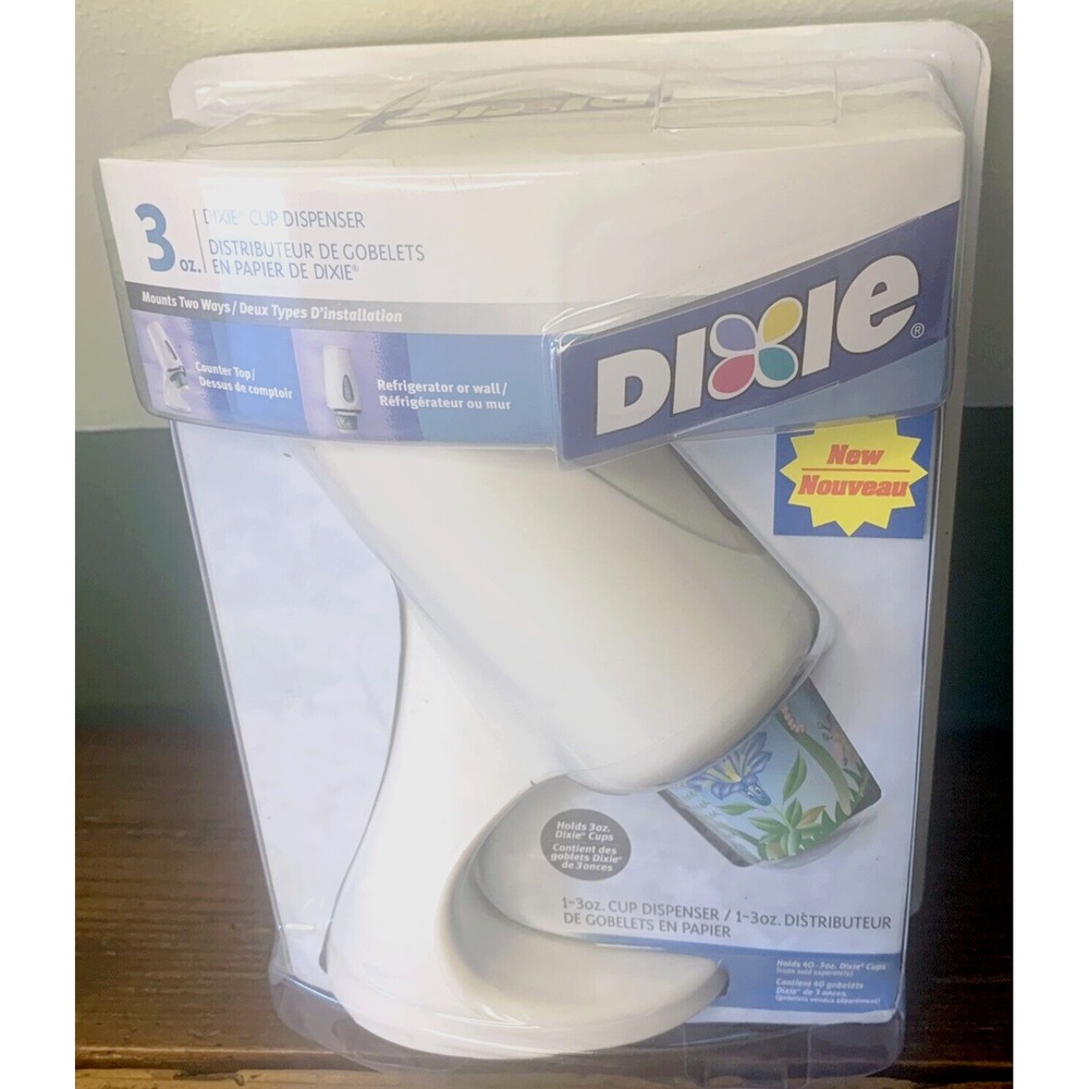 Dixie Cup Dispenser 3oz Vtg 2002 Modern Retro Space Age Counter/Wall Mount NOS